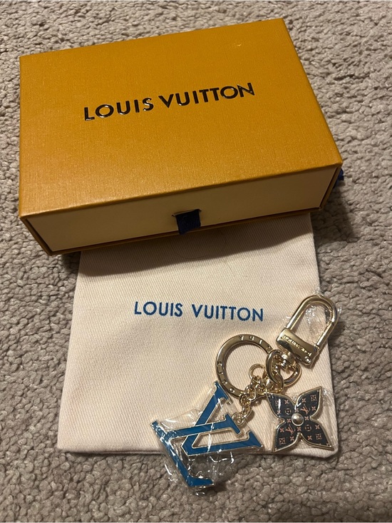 Louis Vuitton Accessories - Louis Vuitton Blue and Gold Monogram Key Charm